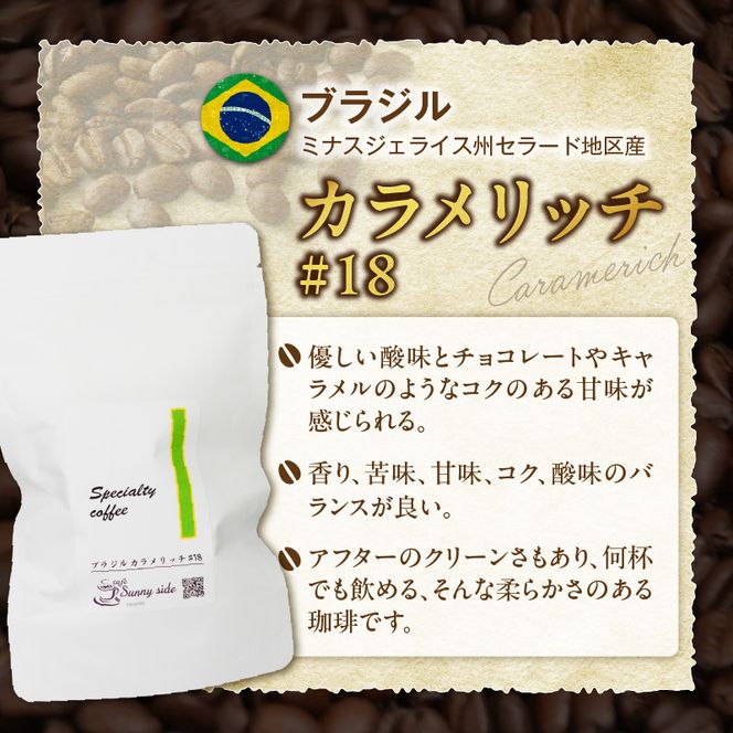 【こだわりの贅沢コーヒー】「Sunny side」の自家焙煎珈琲スペシャルティ珈琲飲み比べセット（300g） ［137S21］ こだわりの贅沢コーヒー Sunny side 自家焙煎珈琲 スペシャルティ珈琲 飲み比べセット 300g 選べる 豆 粉 自家焙煎 本格珈琲 詰合せ 厳選 高品質 アラビカ種 コーヒー豆 ブラジル コロンビア グァテマラ 愛知県 小牧市 送料無料