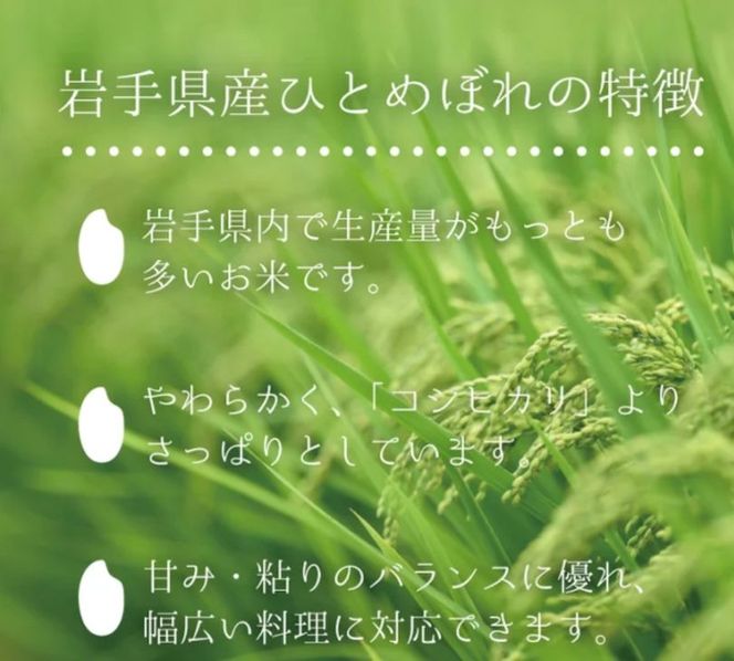 【定期便6か月】岩手県産ひとめぼれ 5kg　精米 【2566】