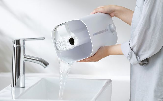 加湿器 超音波 上給水超音波加湿器 AHM-UU28B-W アイリスオーヤマ 4L ホワイト 4畳 卓上 上給水 上から給水 リビング 寝室 家庭用 オフィス おしゃれ かわいい