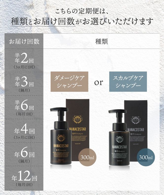 【定期便】半年/1年間お届け！【富士山の天然水配合】 ダメージケアシャンプー スカルプケアシャンプー1本 300ml シャンプー 美容 泡 髪 山梨 富士吉田