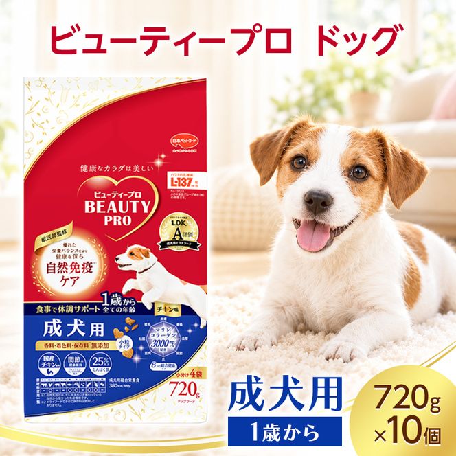 ビューティープロ ドッグ 成犬用 1歳から 720g ケース販売 ペットフード 犬 愛犬 ペット ペット用品 犬用 愛犬用 ごはん 静岡 袋井市