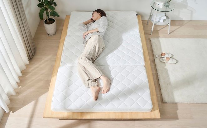 エアリーマットレス HG90R-SD マットレス セミダブル 三つ折り 折りたたみ 9cm 寝返り 通気性 洗える 丸洗い 体圧分散 抗菌 防臭 コンパクト アイリスオーヤマ Airy エアリー