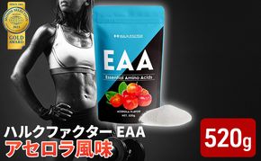 モンドセレクション金賞 ハルクファクター EAA アセロラ風味 人工甘味料不使用 大容量 520g 必須アミノ酸 BCAA プロテイン 人気 おいしい 筋トレ サプリメント 美容 燃焼系 ダイエット サプリ  国産  楽天ランキング1位 