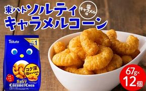 【コク深 塩キャラメル味】東ハト ソルティキャラメルコーン 67g×12個 スナック菓子 濃い味 ピーナッツ 子供 こども おやつ お菓子 FAA-076