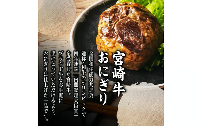 宮崎牛 おにぎり (計1.2kg・120g×10P) 牛肉 ブランド牛 お弁当 レンジアップ 小分け 湯煎 個包装 おつまみ レトルト 常温 保存 ご当地 簡単調理【AP-79】【株式会社 日向屋】