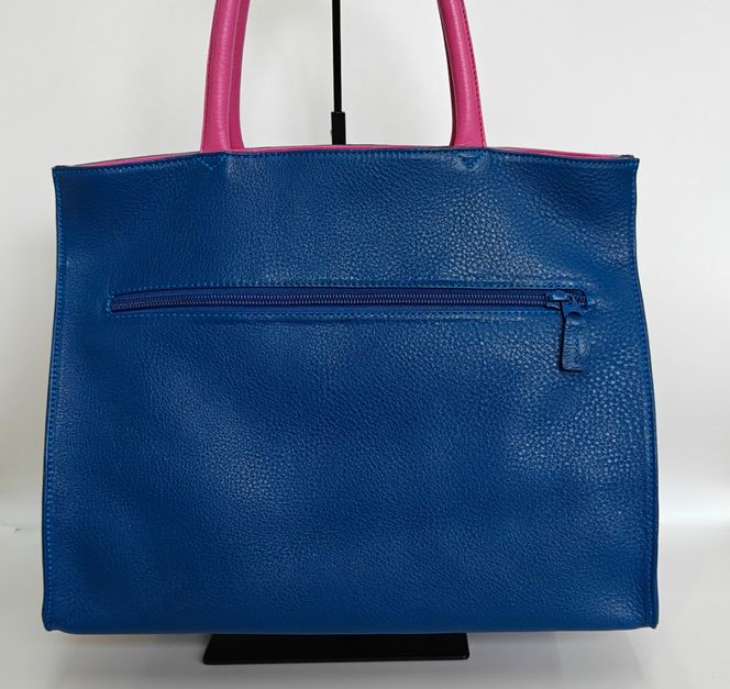 「鞄工房　香」タンポポのレザートートバッグ（ブルー）FAA7065