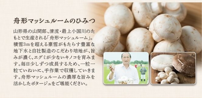 マッシュルームポタージュ 10食セット《山形県 舟形マッシュルーム 使用》｜スープ ポタージュ レトルト 野菜スープ 無添加 無着色 砂糖不使用 常温保存 ヘルシー 低カロリー スープ 国産 野菜 ローリングストック レトルト食品 お取り寄せ 非常食 保存食 [2515]