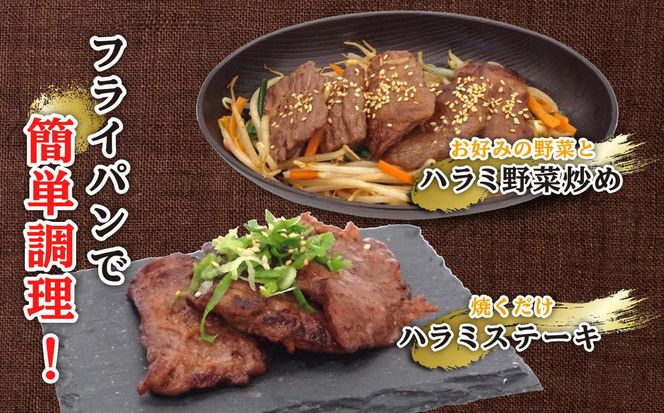訳あり 味付け 牛 ハラミ 1.2kg （ 400g × 3パック ） 不揃い 日高昆布 使用 特製タレ漬 牛肉 はらみ 焼肉 バーベキュー 冷凍 北海道 新ひだか町
