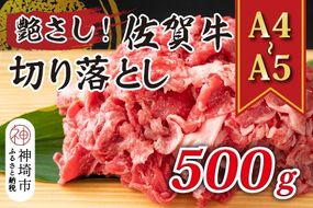 艶さし！【A4～A5】佐賀牛切り落とし 500g【肉 牛肉 ブランド牛 黒毛和牛 ふるさと納税】(H112143)