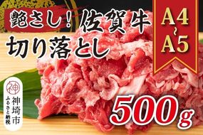 艶さし！【A4～A5】佐賀牛切り落とし 500g【肉 牛肉 ブランド牛 黒毛和牛 ふるさと納税】(H112123)