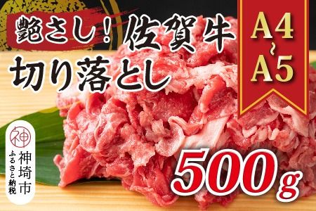 艶さし！【A4～A5】佐賀牛切り落とし 500g【肉 牛肉 ブランド牛 黒毛和牛 ふるさと納税】(H112123)