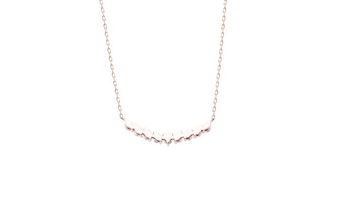 ダイヤモンド ネックレス アーチ 0.7ct K18 ピンクゴールド ジュエリー ダイヤ 18金 山梨 H-2868 SWCI010-pg