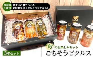 [旬のお楽しみセット]ごちそうピクルス 3本セット | ピクルス ぴくるす セット 詰め合わせ 健康 ヘルシー 料理 食材 漬物