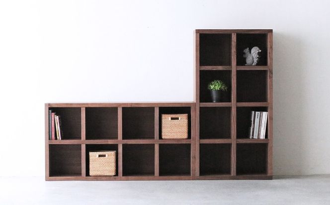 オープンラック 木製 ウォールナット材 幅76 奥行38 高さ148 収納 木製 棚 無垢材 ラック 見せる収納 棚 秋山木工 秋山木工株式会社 家具 インテリア シンプル おしゃれ 国産 静岡県 藤枝市