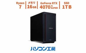 パソコン工房 ハイエンドゲーミングPC Ryzen 7/RTX 4070 Ti SUPER【126_6-002】