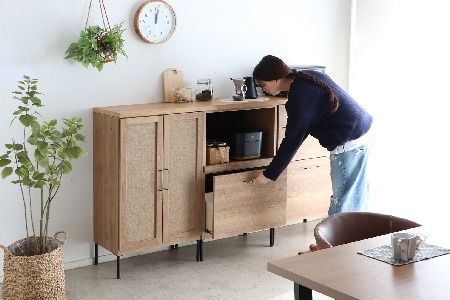 【東馬家具】TMフォカス 麻扉+60OP引出+60チェスト+180天板SN+脚3セット【収納棚 シャビー調 木目 おしゃれ 飾り棚 完成品 脚・取っ手のみ取付】(H060627)