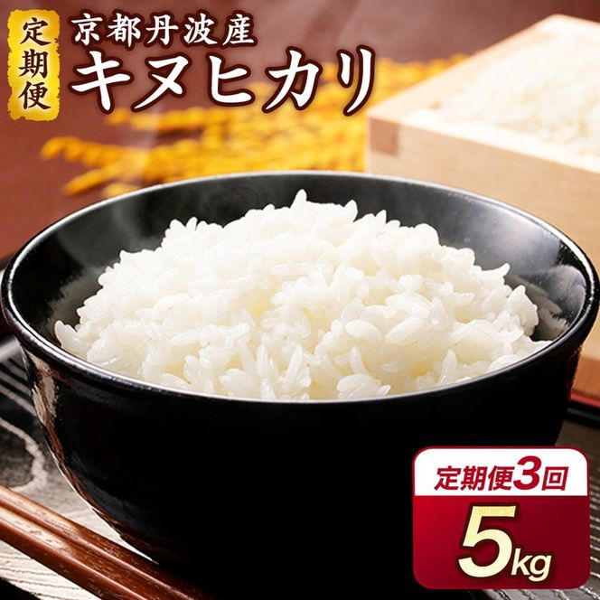 【4月発送】【定期便】令和7年産 5kg 3ヶ月 京都丹波産 キヌヒカリ 白米＜JA京都 たわわ朝霧＞ 3回定期便 5kg×3回 計15kg 毎月発送に合わせて精米