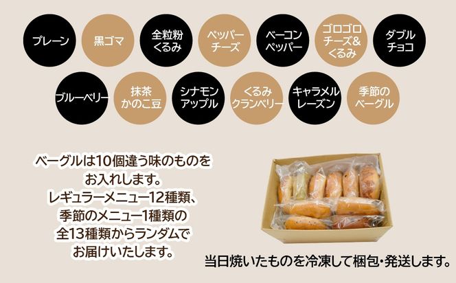 おまかせベーグル10個堪能セット SWAN001　ふるさと納税 人気 ギフト　プレゼント　詰め合わせ　昭和町　Ring Bagel