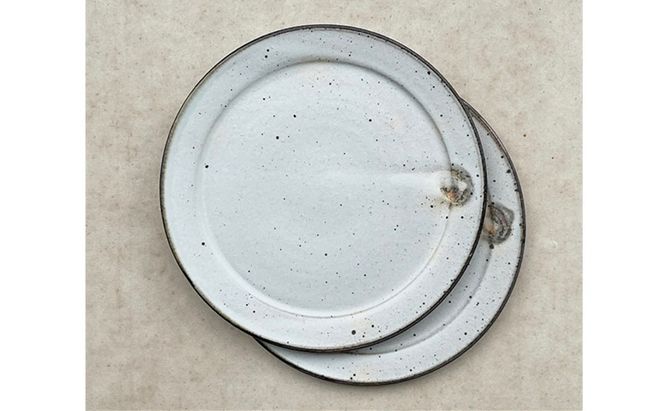 粉引リムプレート20Φ　2枚組 皿 食器 雑貨 日用品 