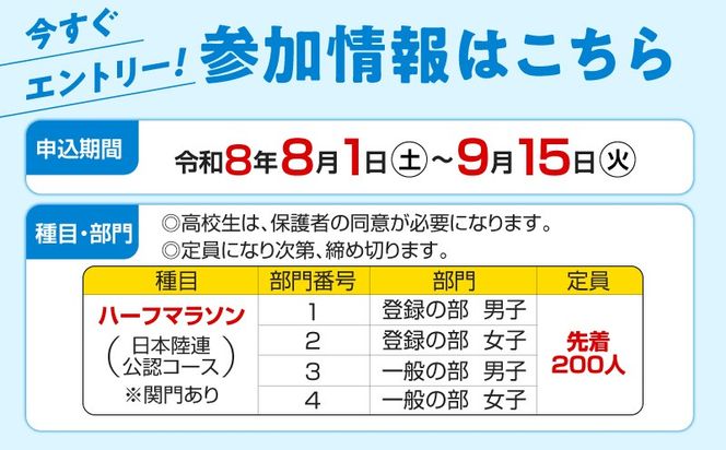 ＜選べる＞第46回 ランニング桜島 出走権【先着300名（ハーフ：200名、10km：100名）】　K224-001