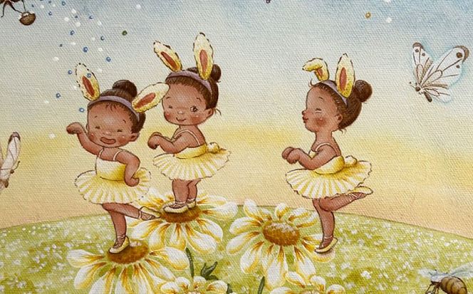 絵画「マーガレットのステージ」 糸島市 / 工房はーべすと[AYA081]