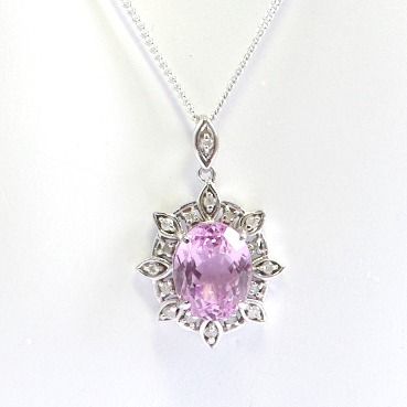 クンツァイト ペンダント 5.0ct Pt900（22090） (BR-105)