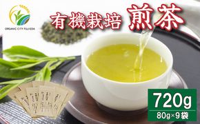 煎茶 茶葉 9袋 日本茶 有機 オーガニック 国産 静岡 有機栽培 飲料 飲み物 ティー 緑茶 ギフト お茶 ホット 薮崎園 静岡県 藤枝市