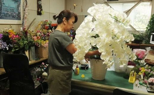 BH-10 【造花】リース白