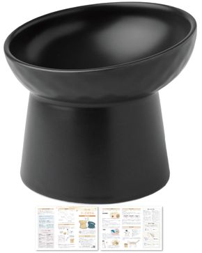 【獣医師が監修】 猫 犬 食器 フードボウル 吐き戻し防止 フードボウル大 ブラック 【kw0286-0054-2】