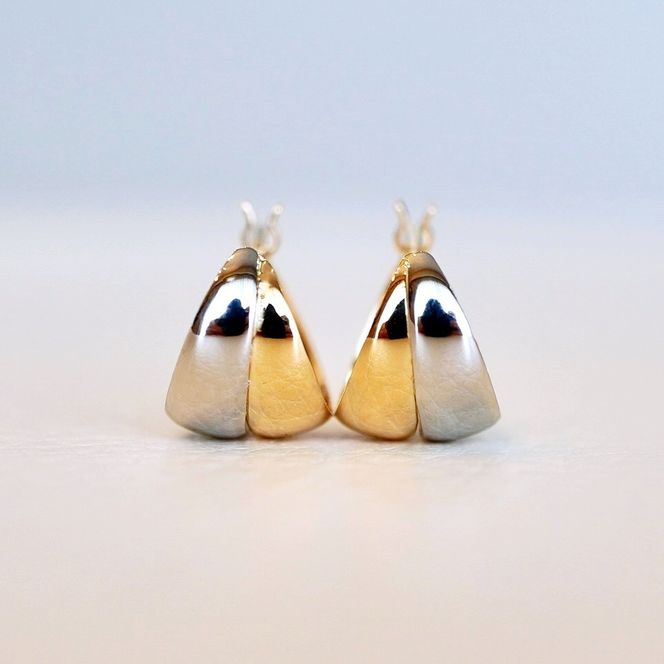 K18(18 金) /Pt900 イエローゴールド 18金 プラチナ 地 金 コンビ ピアス 保証書付 KO-0074 SWAD101