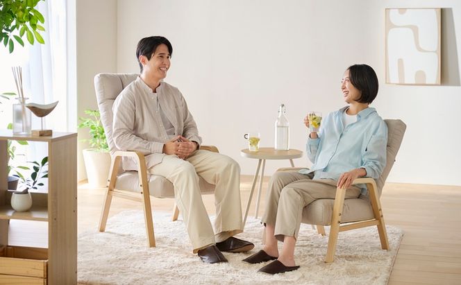 ウッドアームチェア Lサイズ WACR-L アイボリー リクライニングチェア 一人掛け リクライニング 座椅子 一人用 ソファー 高齢者 肘掛付 コンパクト ふかふか 椅子 アイリスオーヤマ