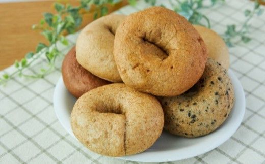 牛久市産小麦のベーグル6種・12個セット[BD004us]