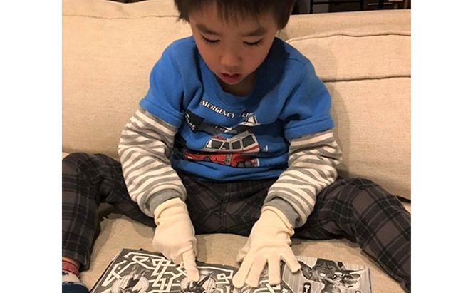 自然の肌触りオーガニックコットン手袋（3双） ファッション 子供服 キッズ ファッション小物 