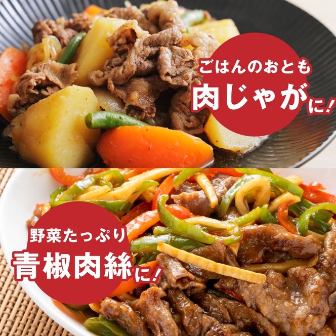 宮崎県産黒毛和牛赤身スライス切落し1.5kgセット　K65_0003