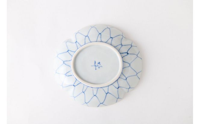 5寸モッコ型皿揃　網魚文（5枚組） 172111_CY19004