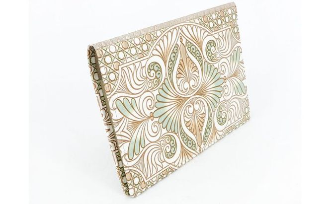 ケース パーソナルホルダー ロカイユ ペールカーキ 文庫屋大関 ポーチ 通帳ケース 通帳入れ カードケース パスケース  通帳 収納 収納ポーチ 本革 革 皮革 雑貨 おしゃれ 日本製 東京