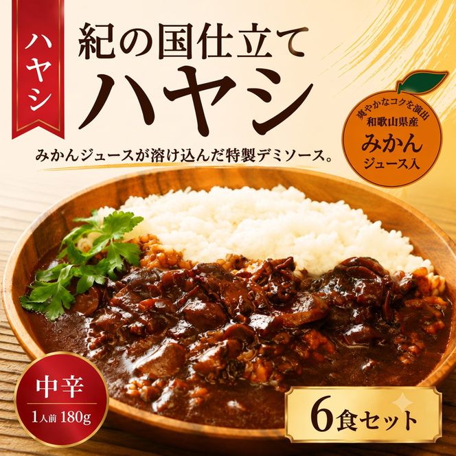 紀の国仕立てハヤシ 6食 1人前180g (A1192-1)