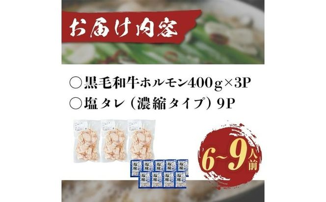 国産黒毛和牛ホルモン もつ鍋セット(6～9人前)  a4-100
