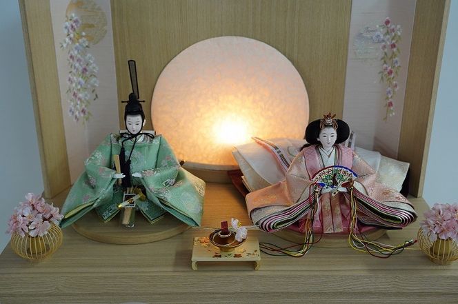 収納飾りセット“有明”】人形作り40年 “平安天鳳”作 極上有職織物 京の
