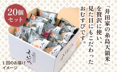 【全3回定期便】【玄米】冷凍 おむすび 20個(10種×各2個) セット 糸島市 / 糸島おむすび ふちがみ [ANL005] おにぎり 冷凍 おむすび 玄米 ごはん ご飯 小分け