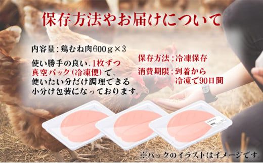 1800g みつせ鶏｢正肉むね｣ B-965