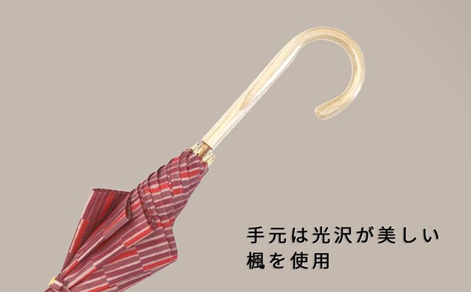 CB010　【槙田商店】晴雨兼用長傘　ノルディック　小枝　レッド