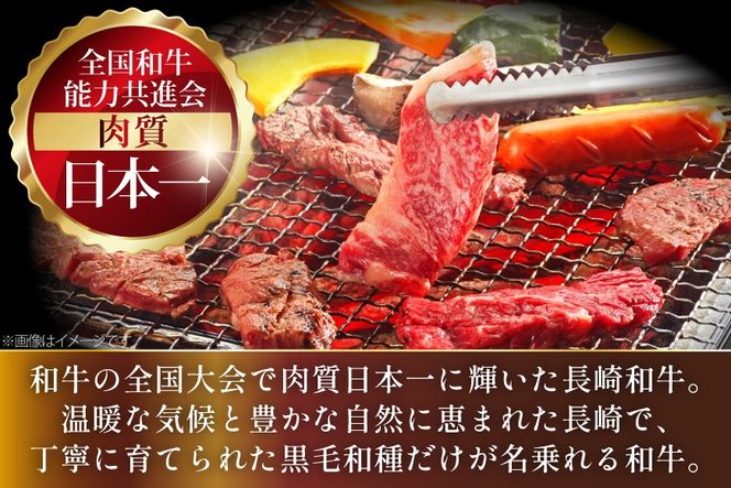 AJ562 【3回定期便】長崎和牛 バラ 霜降り 焼肉用 約1kg (500g×2P) [ 肉 牛肉 和牛 高級 おいしい ステーキ肉 まるしん商会 黒牛 長崎県 島原市 ]