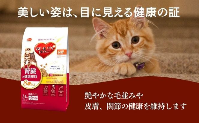 ビューティープロ キャット 腎臓の健康維持 8歳以上 1.4kg ｘ8(ケース単位) キャットフード