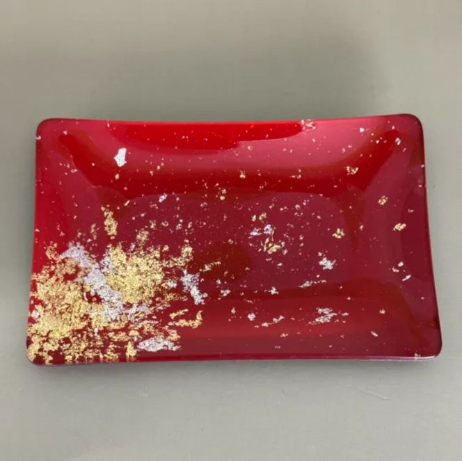 角小皿（金箔) 本朱 ［NF141］ 303446_CU90066VC01