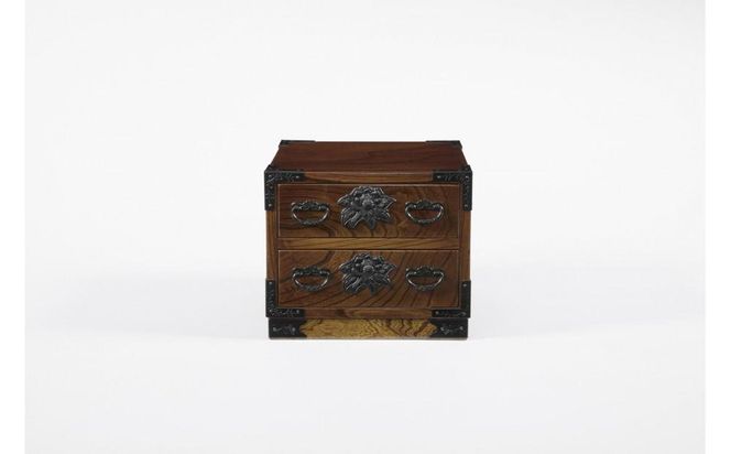 仙台箪笥　二つ抽　拭き漆【伝統 工芸品 グッドデザイン賞 タンス たんす 和タンス 仙台】 041009_GJ010