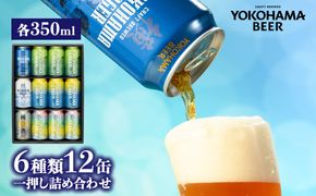 横浜ビール 缶ビール 6種類 一押し12缶詰め合わせ | バラエティ セット お楽しみ 飲み比べ 詰合せ 黒ビール 白ビール ピルスナー セッションIPA お酒 350ml