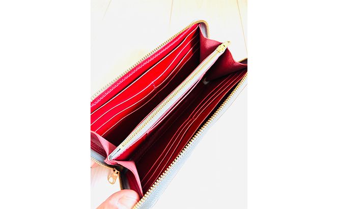財布 大容量 ロングウォレット セメントグレークロコ 長財布 革 レザー 牛革 小銭入れ 札入れ ギフト 日用品 雑貨 日進市 愛知県