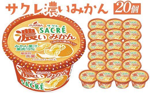 ◇期間限定◇サクレ濃いみかん 20個セット ｜ フタバ食品 アイス かき氷 デザート ※離島への配送不可