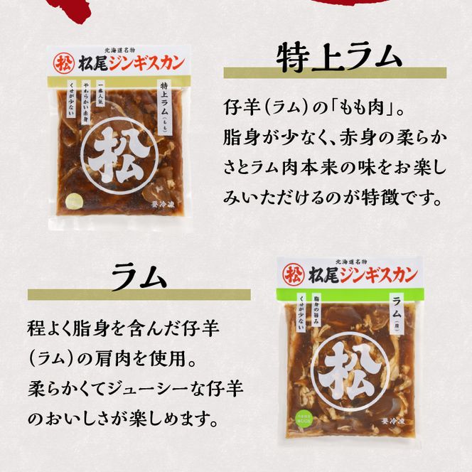 ラム食べ比べセットC 計2.1kg 味付特上ラム 味付ラム 各350×3 仔羊 ラム ジンギスカン 味付 肩肉 食べ比べ セット 詰合